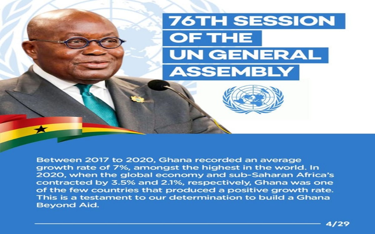 ADDRESS BY THE PRESIDENT OF THE REPUBLIC OF GHANA, NANA ADDO DANKWA AKUFO-ADDO, AT THE 76TH SESSION OF THE UNITEDNATIONS’ GENERAL ASSEMBLY